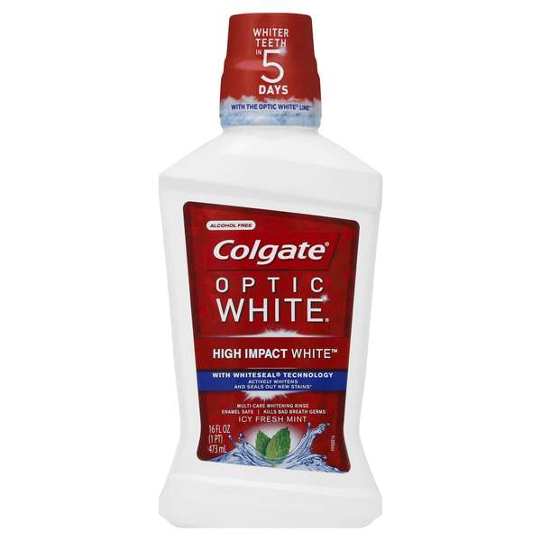 Colgate Optic White High Impact White Icy Fresh Mint Mouthwash 16 fl. oz., PK6 167111